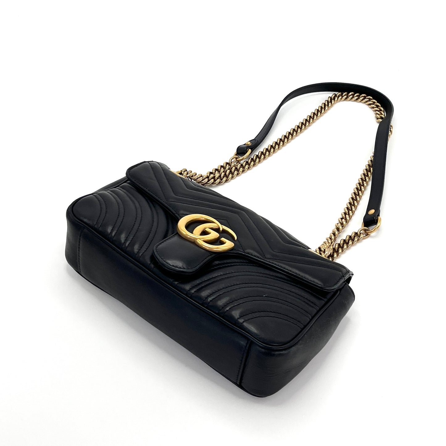GUCCI Marmont Black Bag25*15*7cm
3102606162940