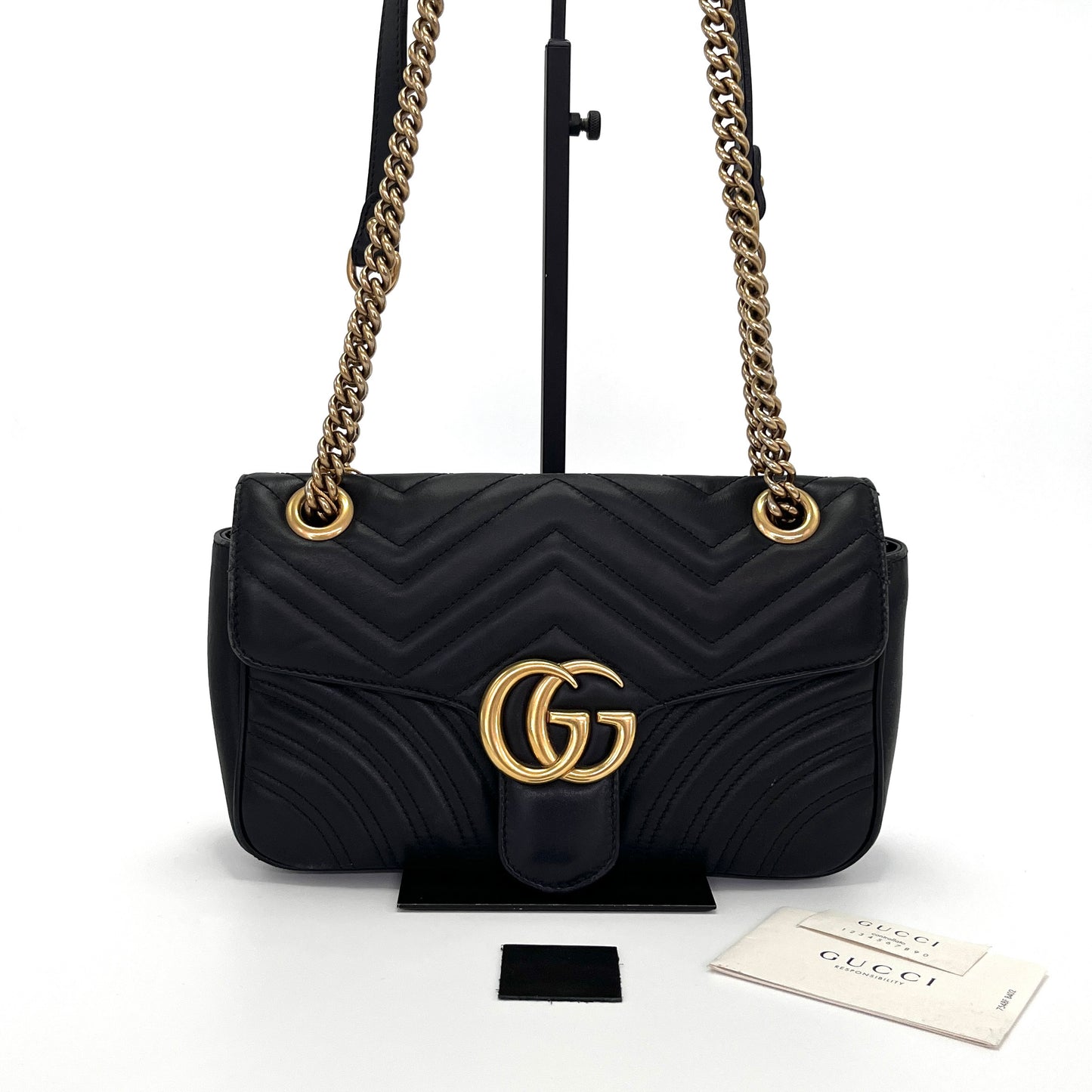 GUCCI Marmont Black Bag25*15*7cm
3102606162940