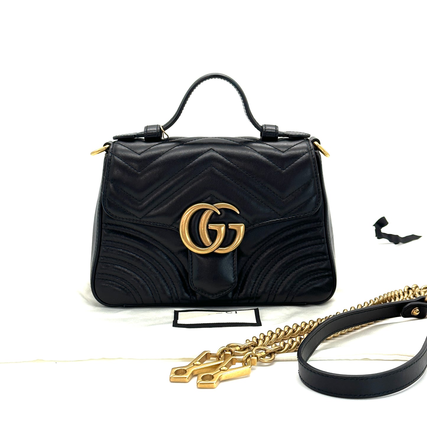 GUCCI marmont Black Bag20*14*8cm
3032607244904