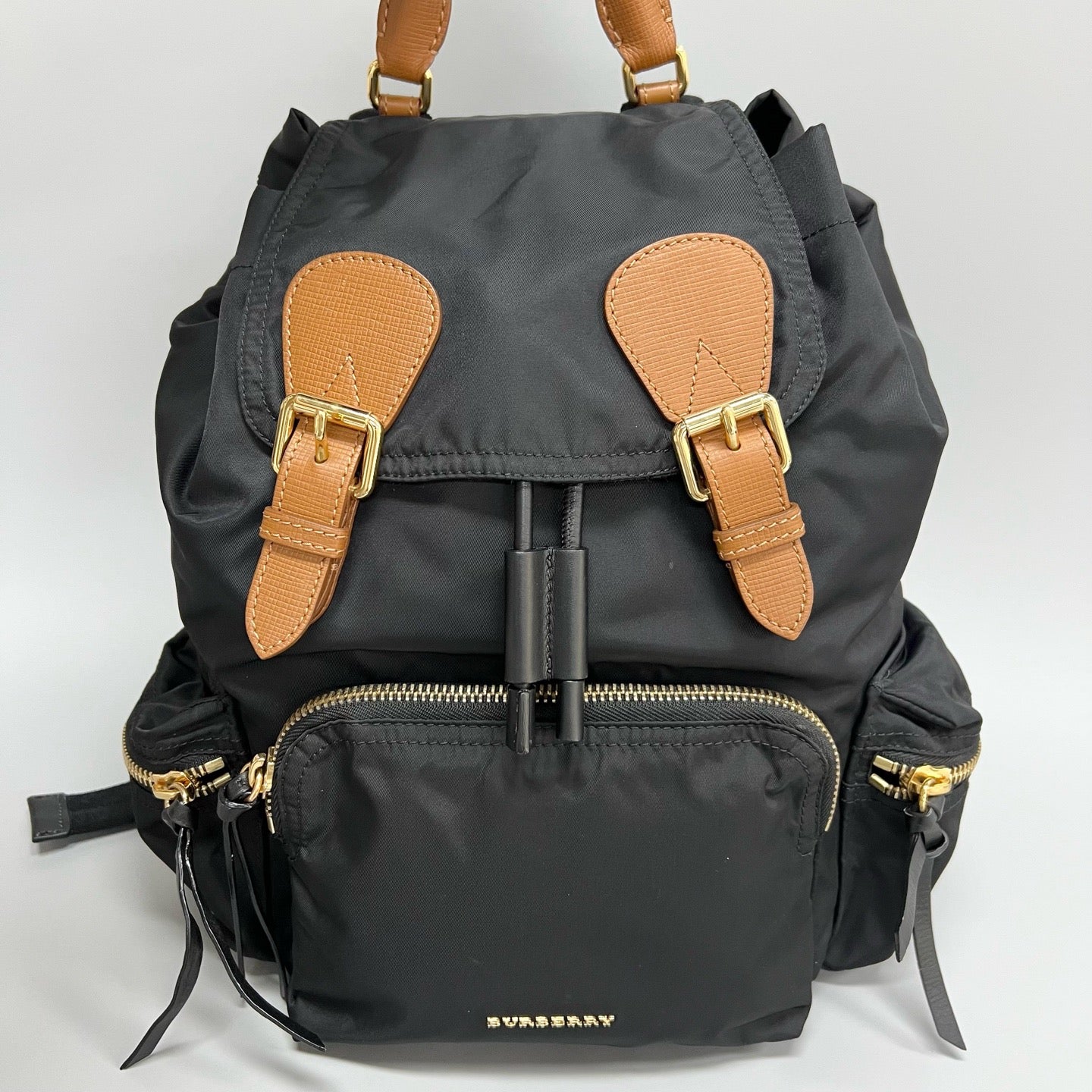 Preloved Burberry Backpack Black XJ5558