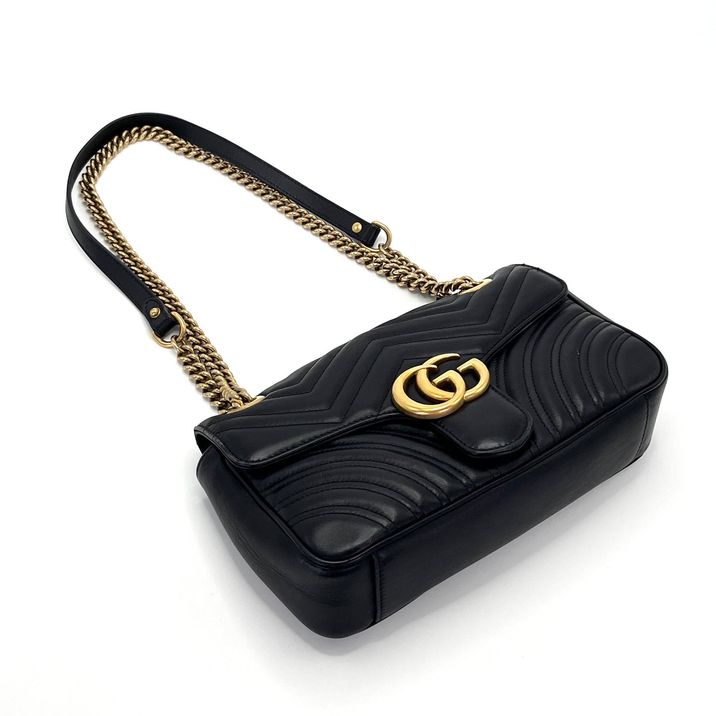 GUCCI Marmont Black Bag25*15*7cm
3102606162940