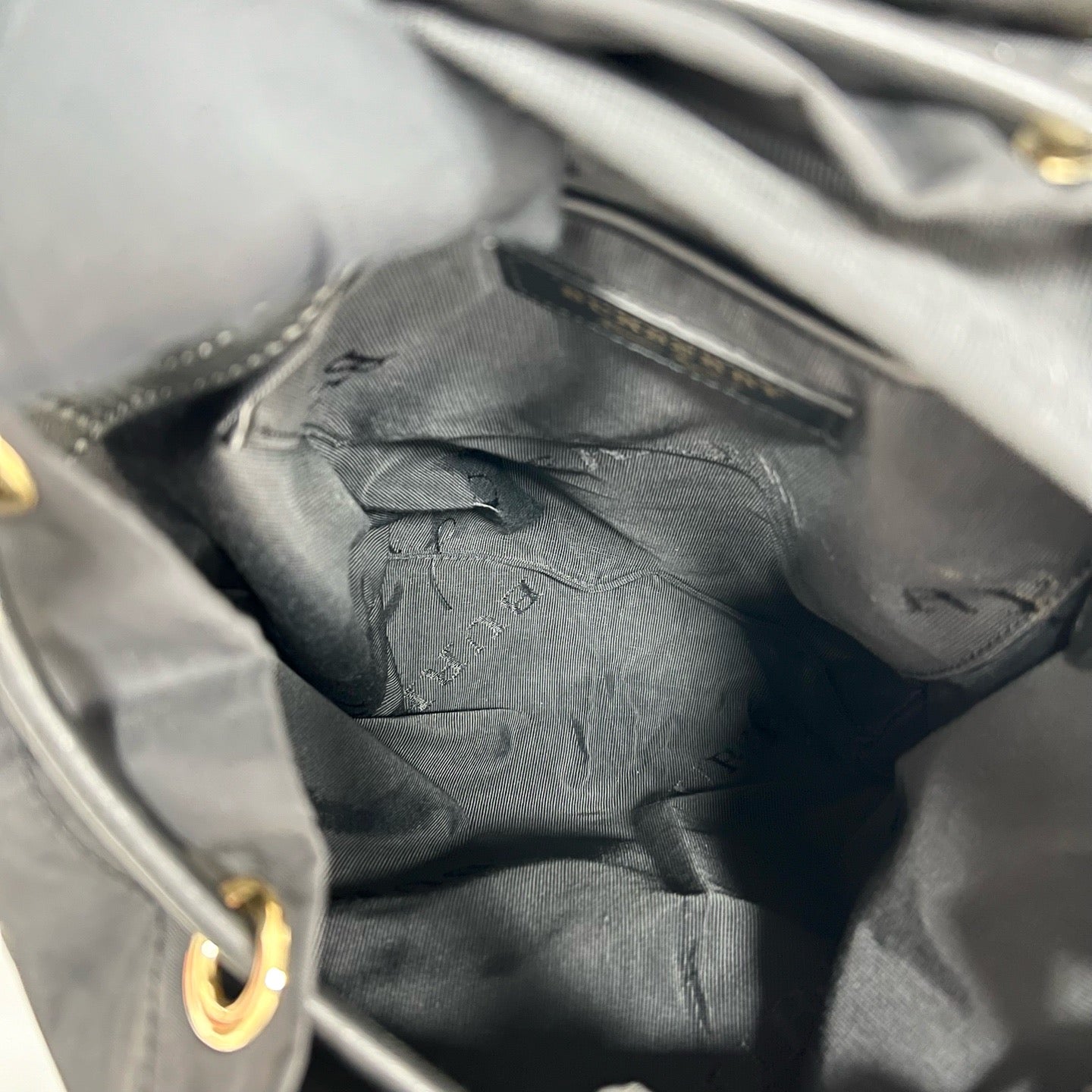 Preloved Burberry Backpack Black XJ5558