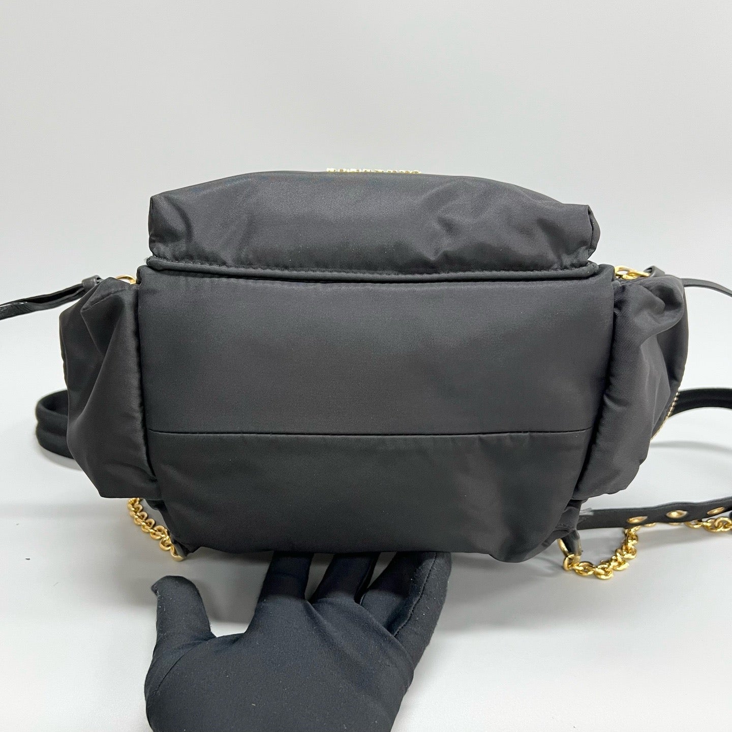 Preloved Burberry Backpack Black XJ5558