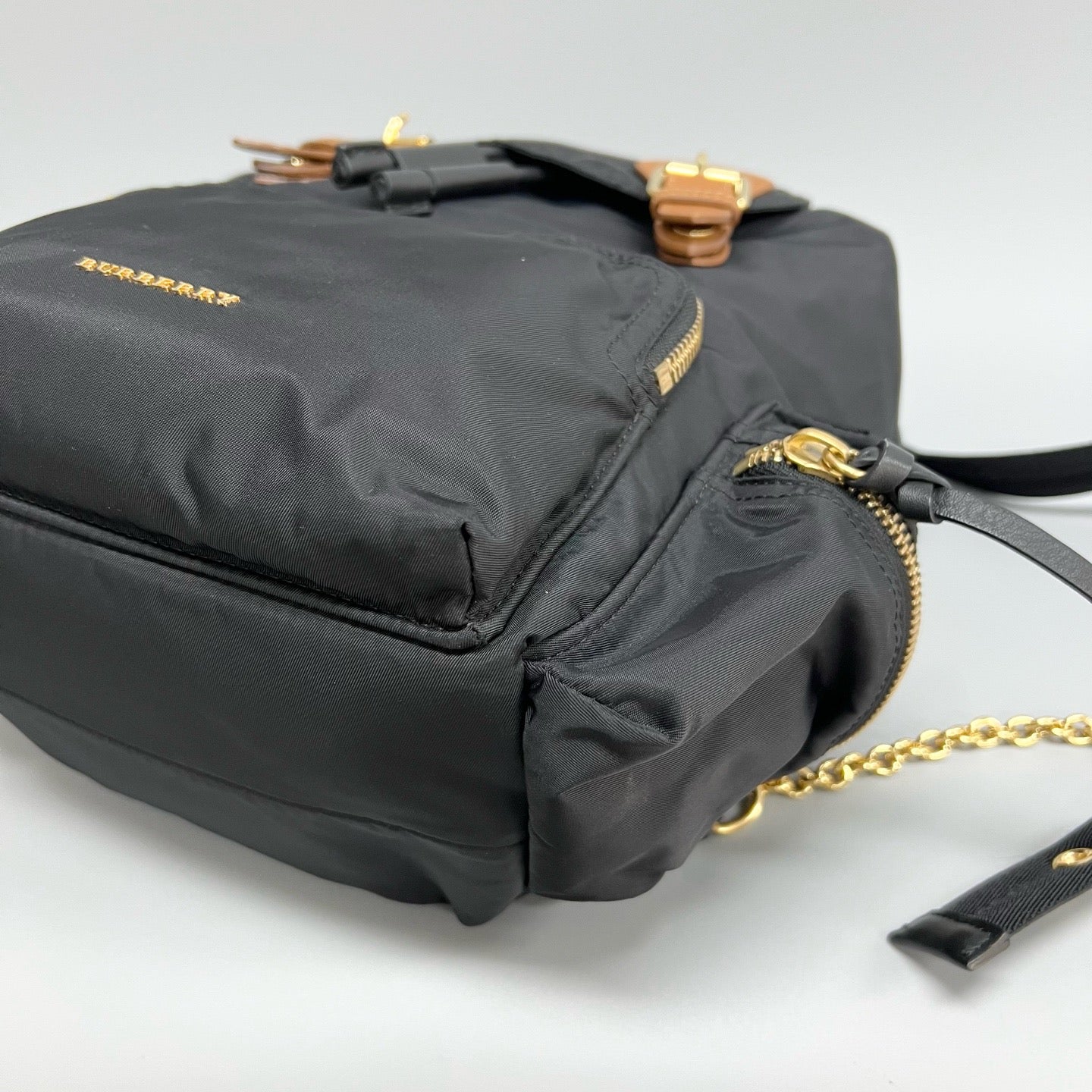 Preloved Burberry Backpack Black XJ5558