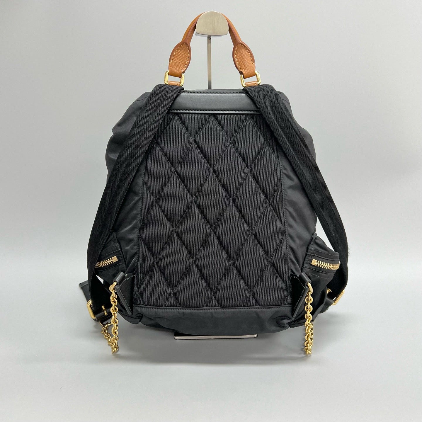 Preloved Burberry Backpack Black XJ5558