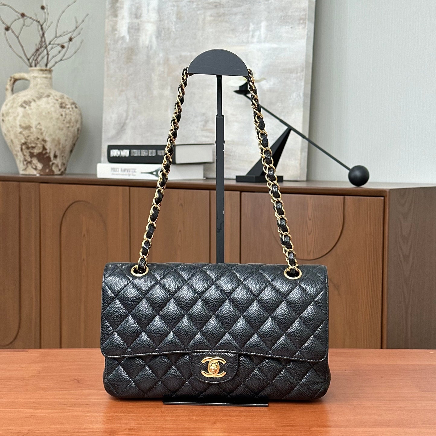 CHANEL CF Medium Caviar Black 25.5*15*7cm
3032607295651