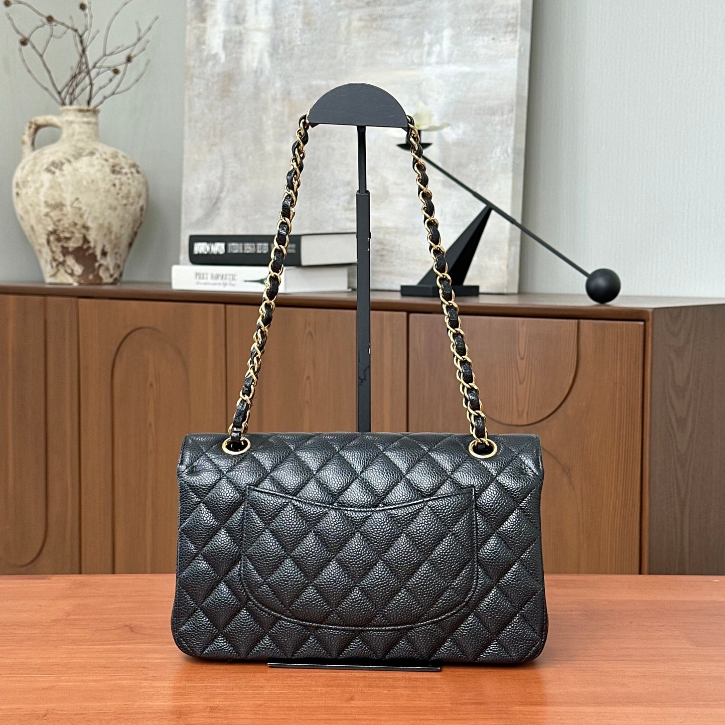 CHANEL CF Medium Caviar Black 25.5*15*7cm
3032607295651