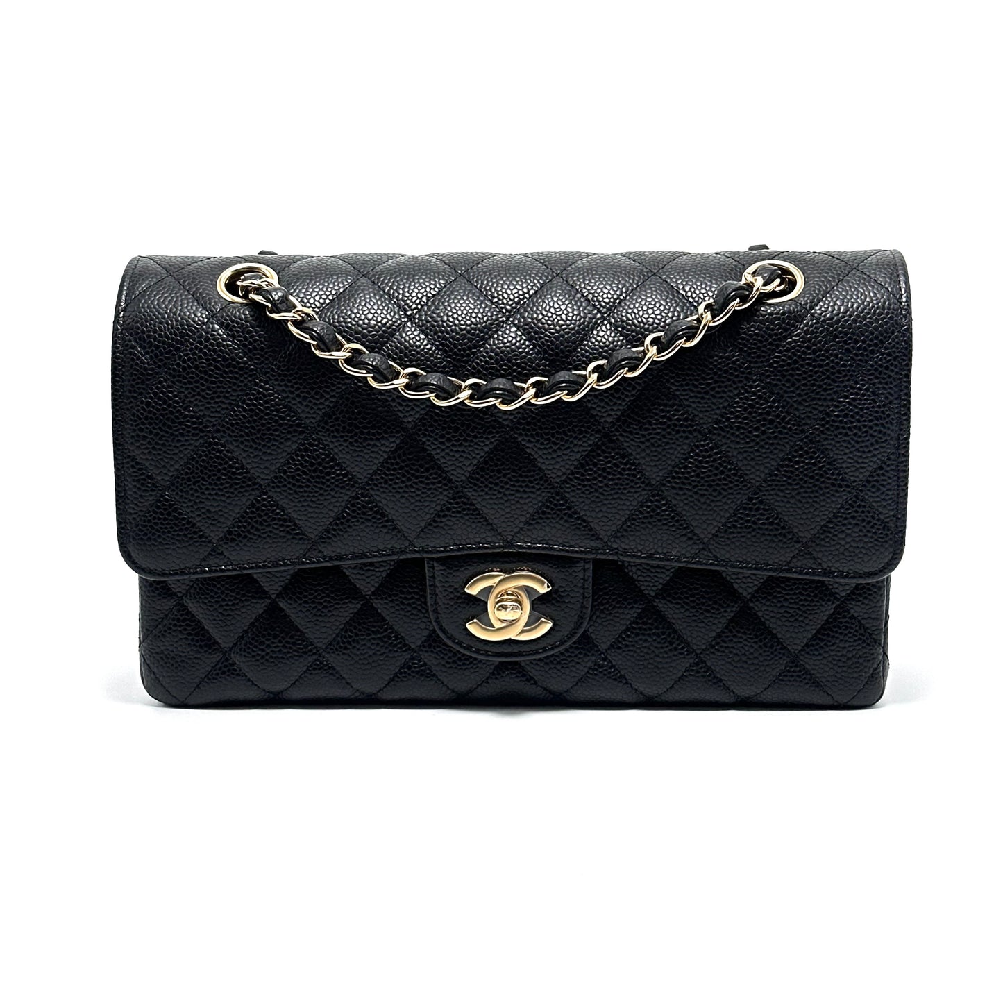 CHANEL CF Medium Caviar Black 25*15*6.5cm
X012607305717